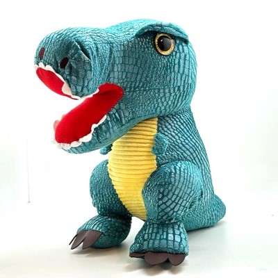 Image of T-Rex plush toy blue