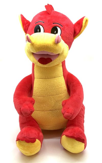Image of T-Rex plush toy red